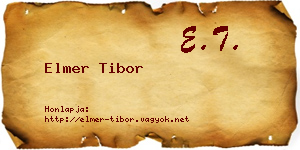 Elmer Tibor névjegykártya